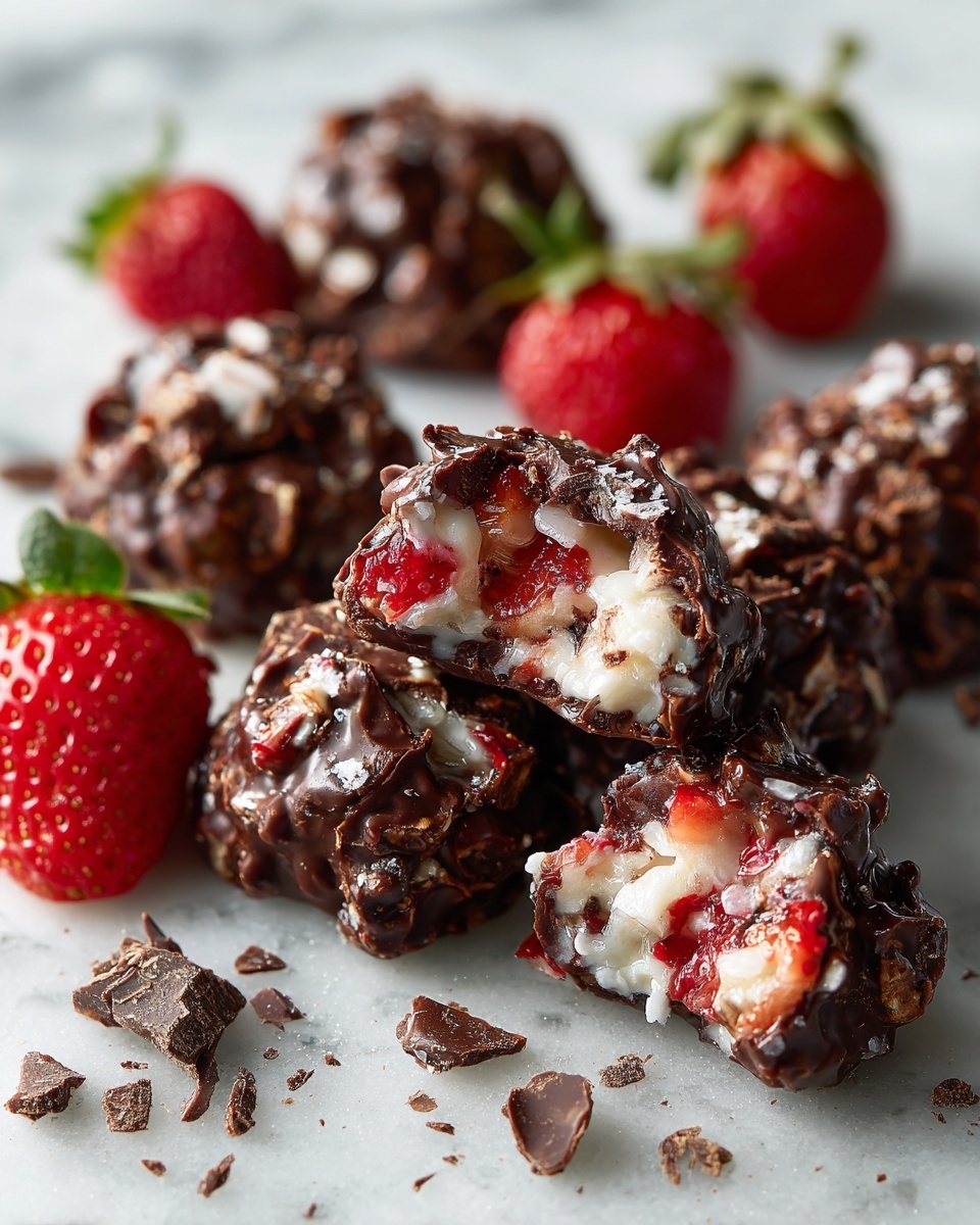 Chocolate-Covered Strawberry Yogurt Clusters Recipe - Recipe Image