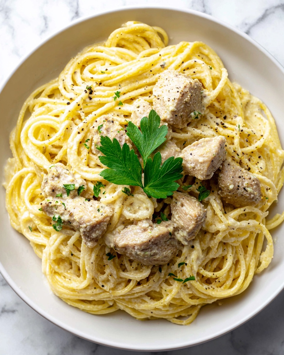Creamy Crockpot Chicken Spaghetti Recipe - Recipe Image