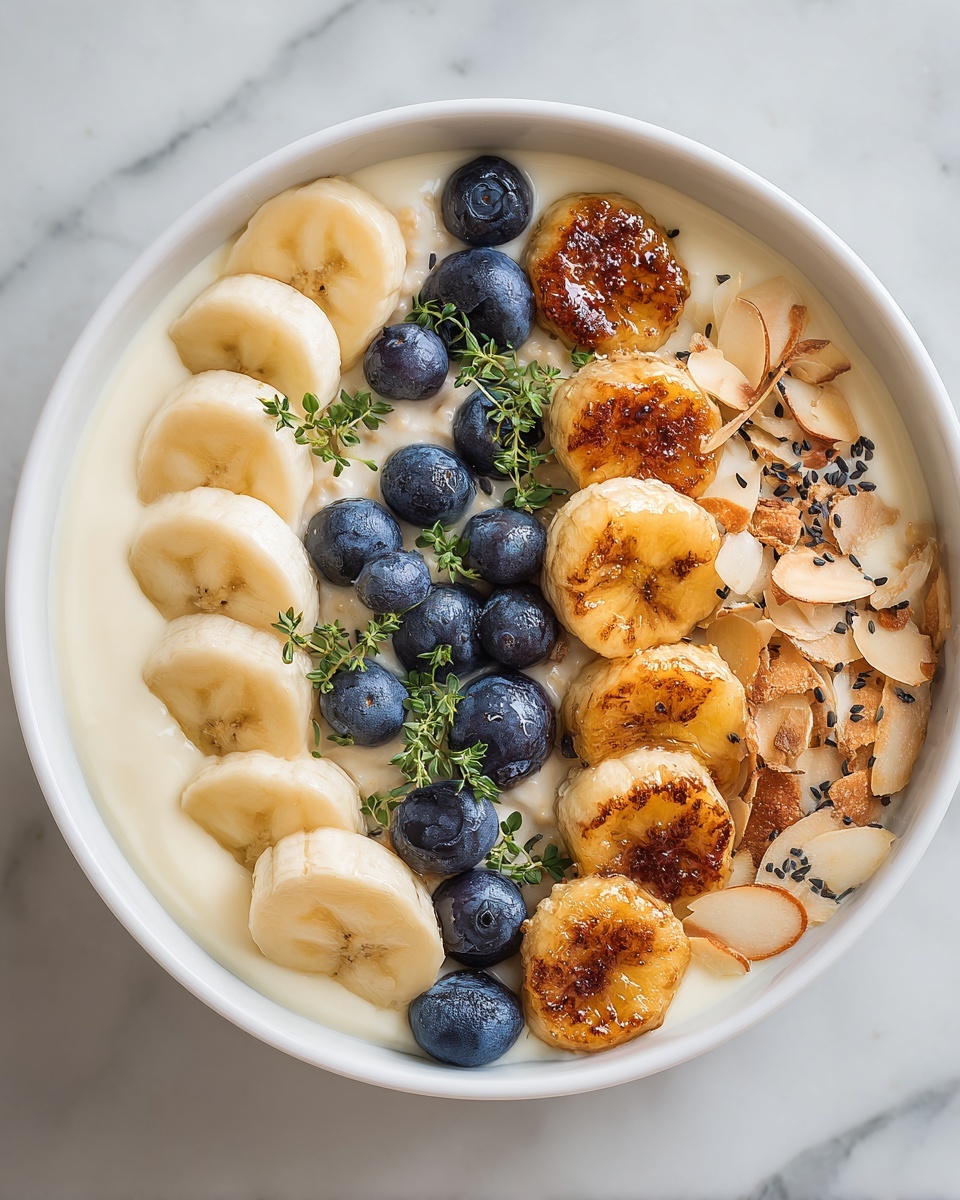 Caramelized Banana Split Overnight Oats Recipe - Recipe Image