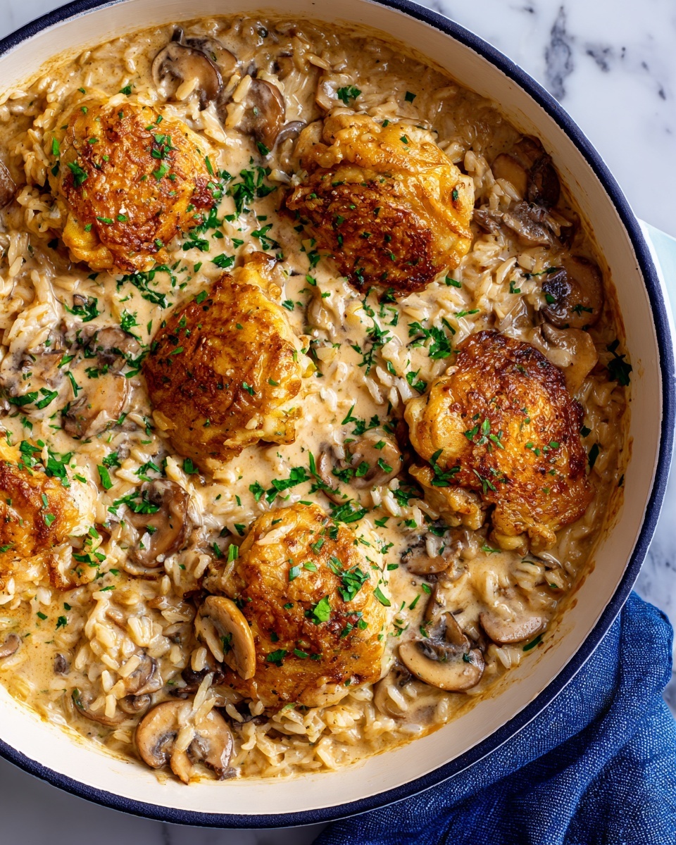 Chicken and Rice with Mushrooms Recipe - Recipe Image