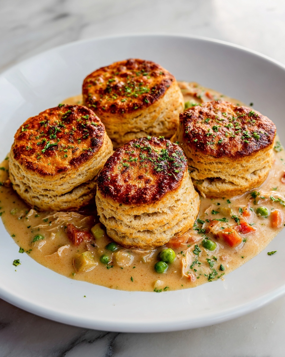 Chicken Pot Pie with Biscuit Topping Recipe - Recipe Image