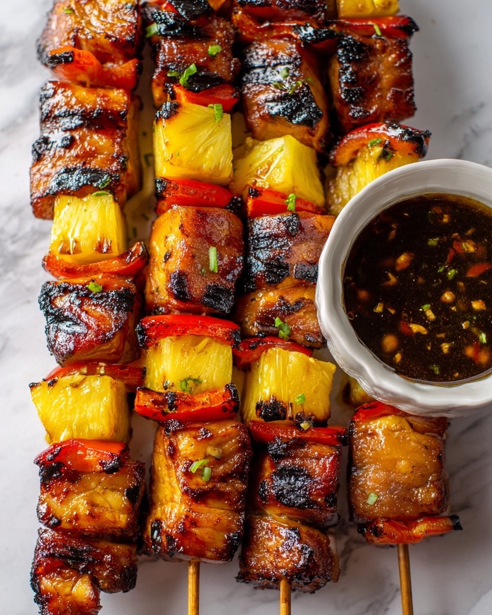 BBQ Pineapple Chicken Kabobs Recipe - Recipe Image
