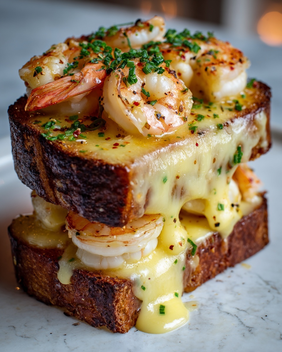 Ultimate Shrimp and Cheese Toast with Garlic Bread Recipe - Recipe Image