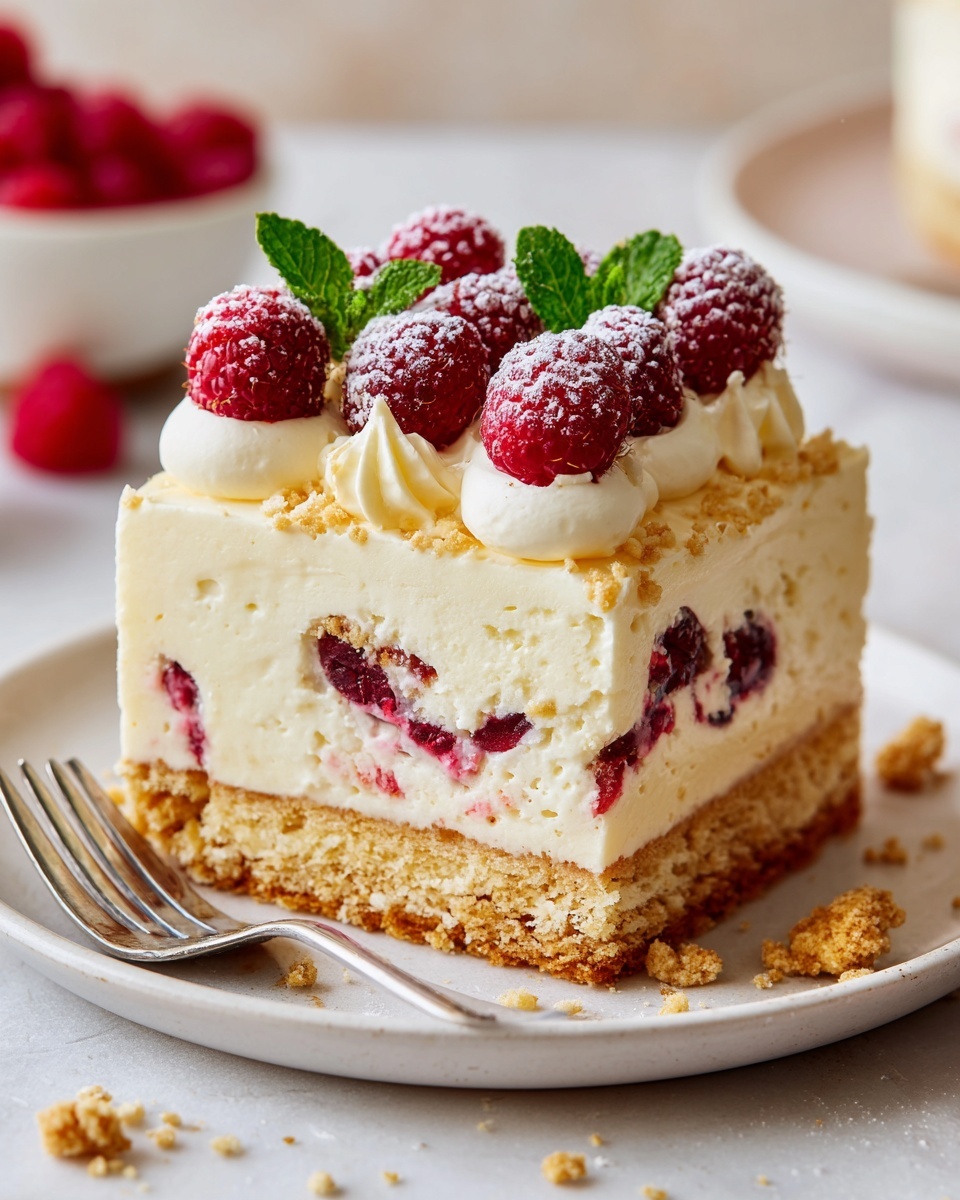 White Chocolate Raspberry Traybake Recipe - Recipe Image