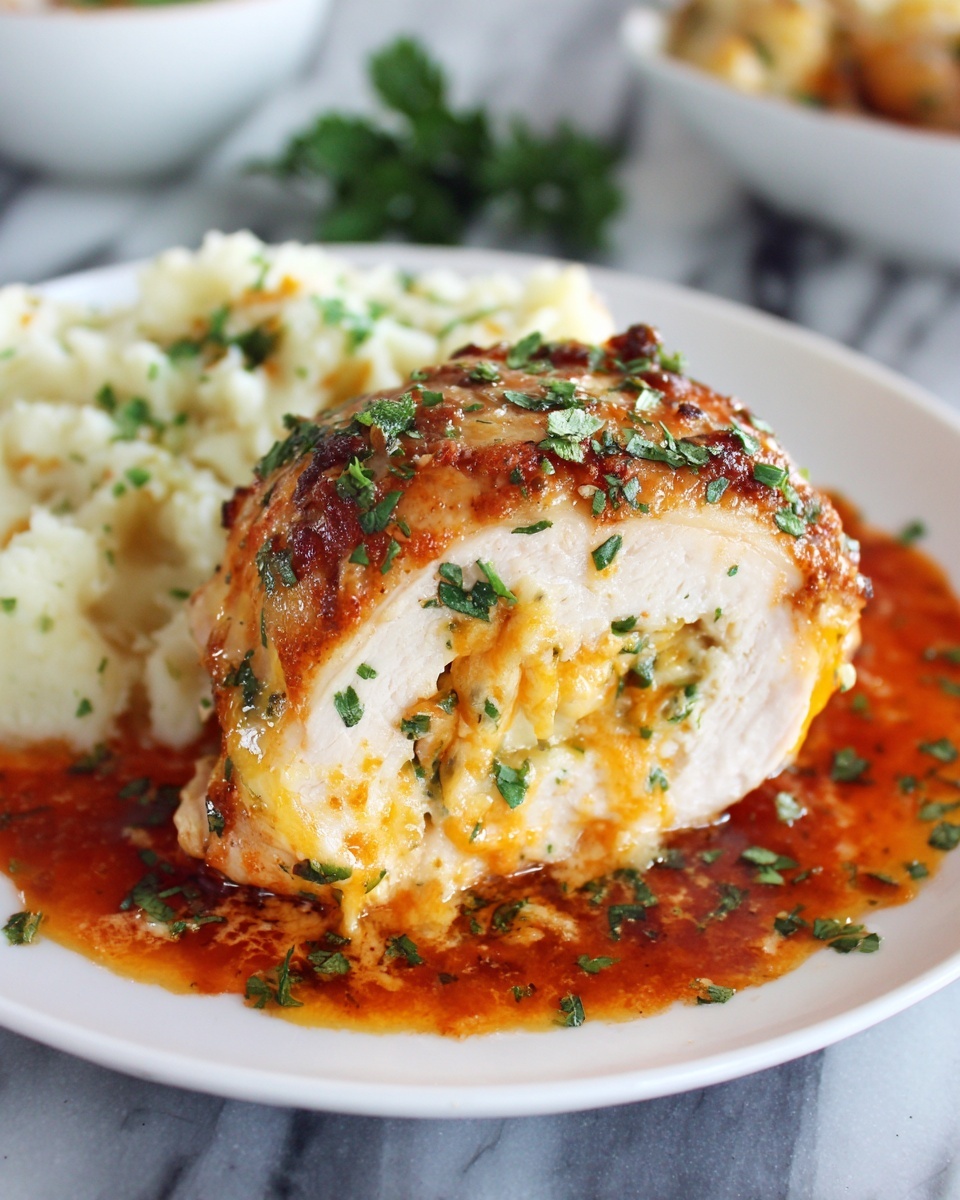 Chicken Parmesan Stuffed with Cream Cheese Recipe - Recipe Image