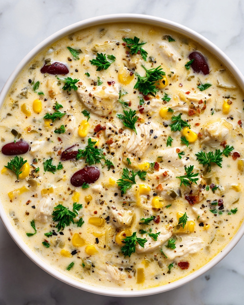 Crockpot Cream Cheese Chicken Chili Recipe - Recipe Image