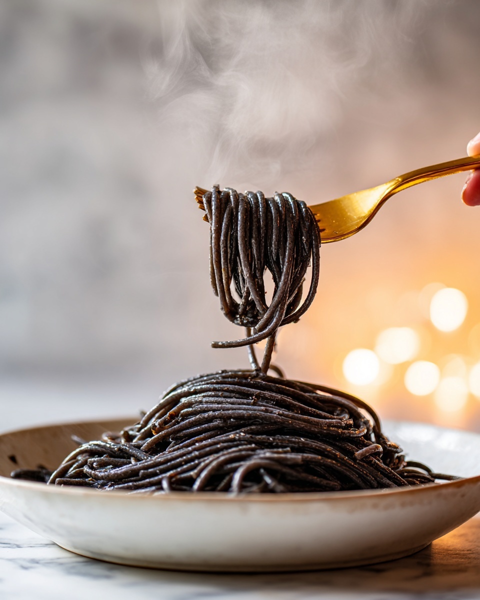 Witches Hair Pasta (Squid Ink Pasta) Recipe - Recipe Image