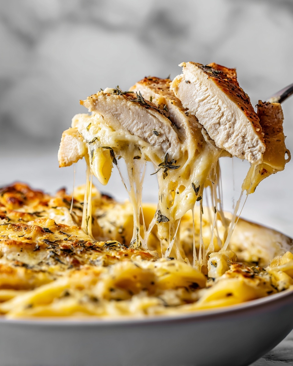 Garlic Parmesan Chicken Pasta Bake Recipe - Recipe Image
