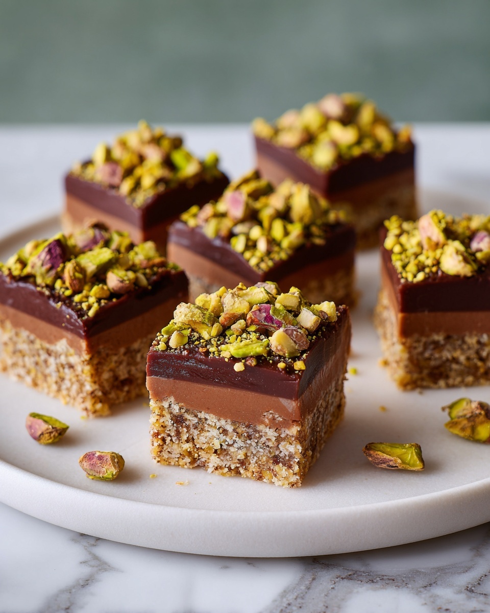 Pistachio Kunafa Brownie Recipe - Recipe Image