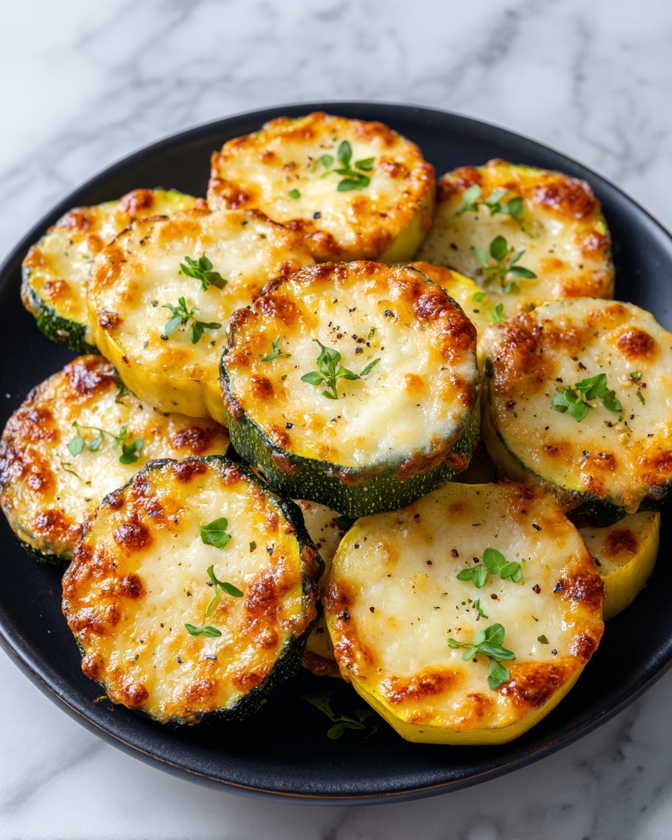 Crispy Baked Cheesy Squash Rounds Recipe - Recipe Image