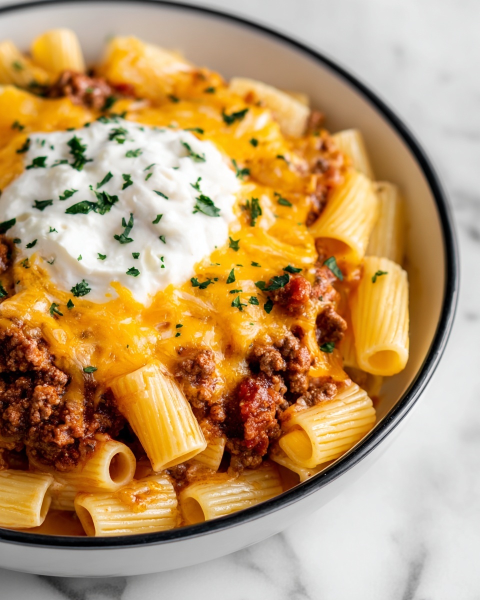 One-Pot Cheesy Taco Pasta Recipe - Recipe Image