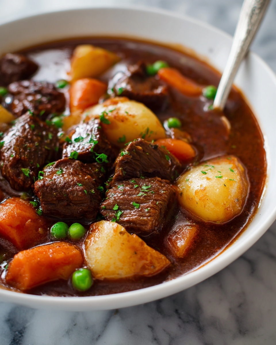 Hearty Beef Stew with Vegetables and Red Wine Recipe - Recipe Image