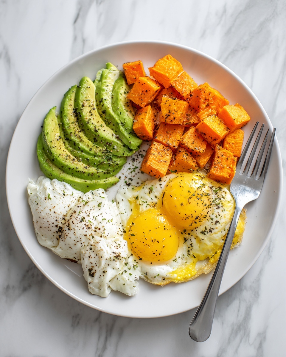 Soft Scramble and Roasted Sweet Potato Plate Recipe - Recipe Image