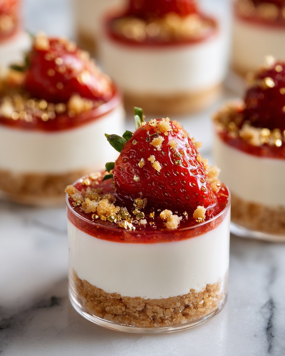 Mini Strawberry Crunch Cheesecake Bites Recipe - Recipe Image