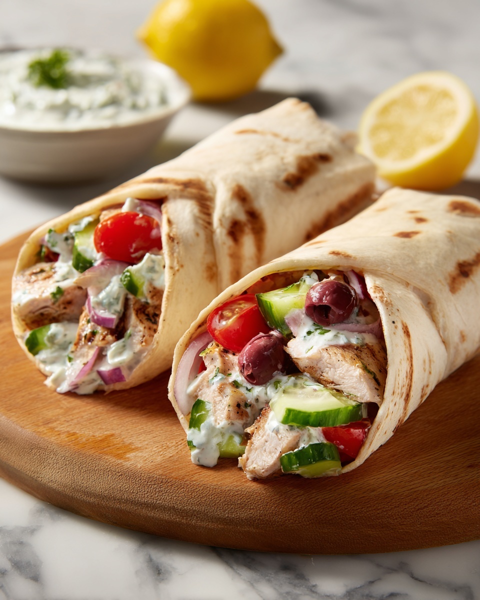 Mediterranean Chicken Wraps Recipe - Recipe Image
