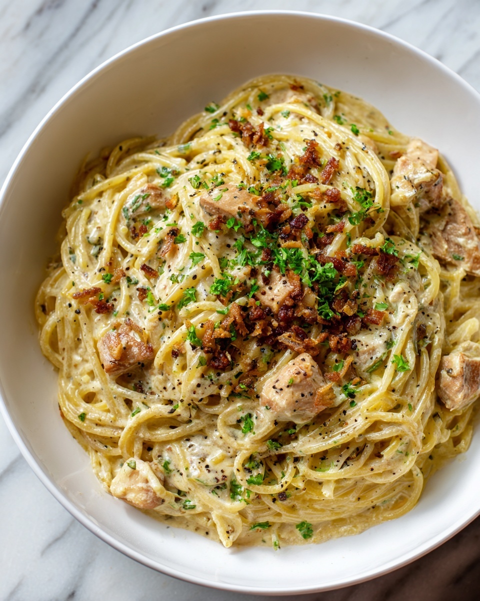 Creamy Chicken Carbonara Recipe - Recipe Image