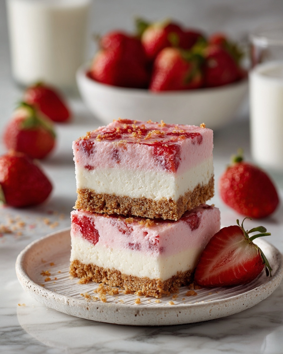 Strawberry Cheesecake Bars Recipe - Recipe Image