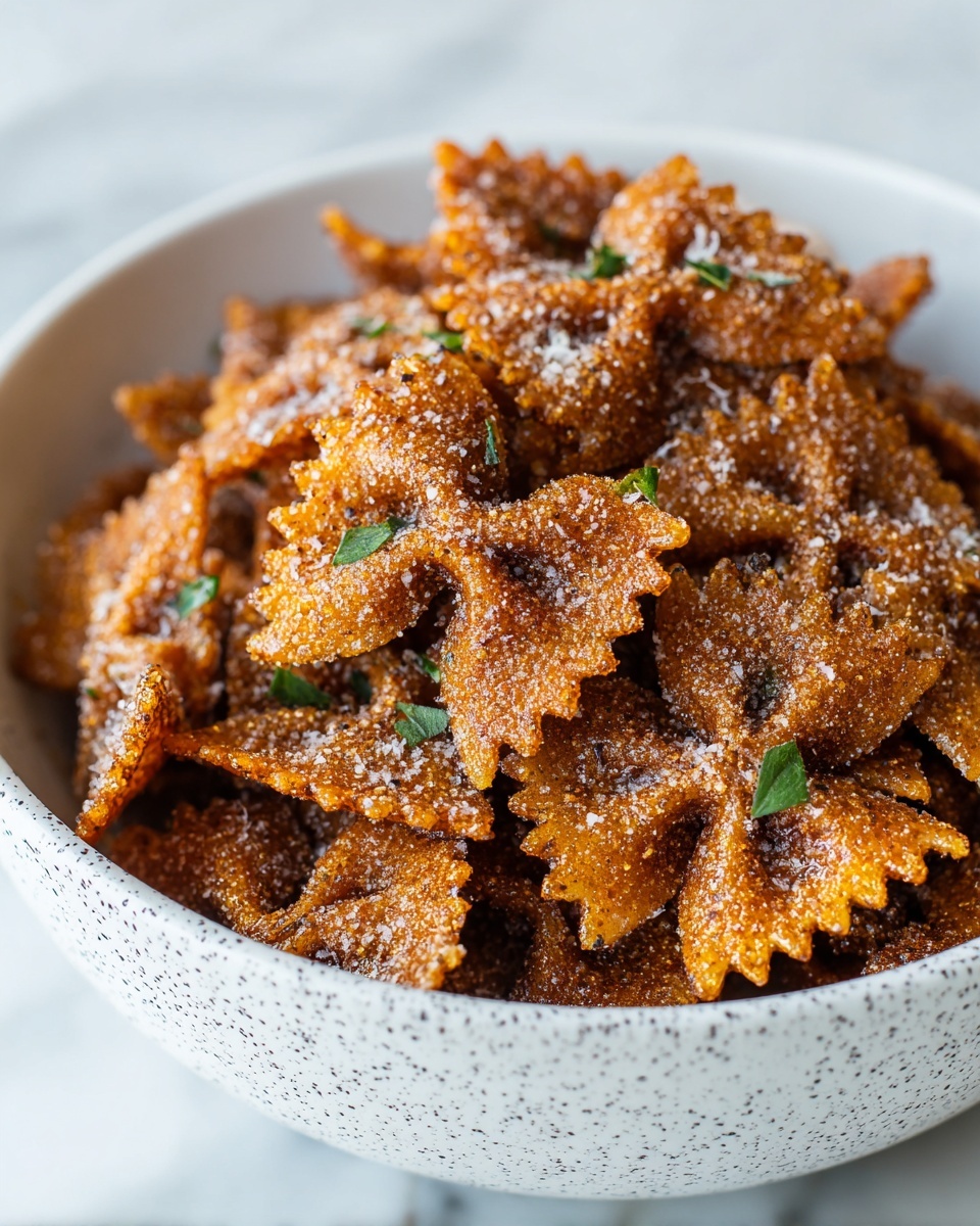 Crispy Pasta Chips with Parmesan and Seasonings Recipe - Recipe Image