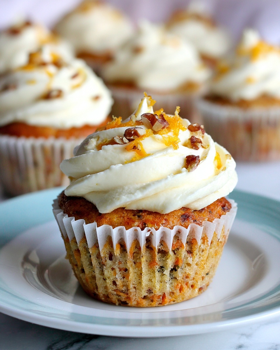Carrot Cake Cupcakes with Cream Cheese Frosting Recipe - Recipe Image