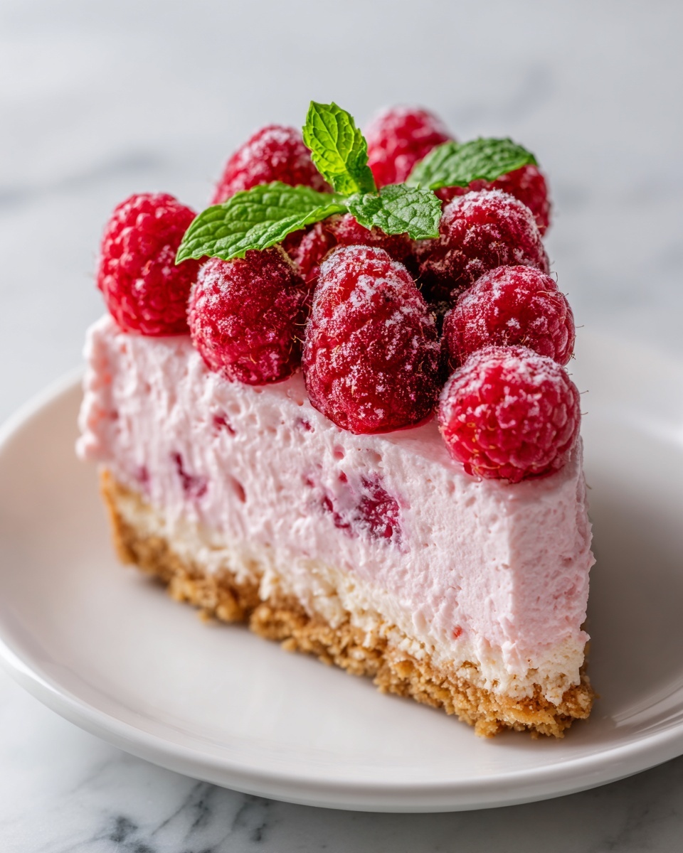 No-Bake Raspberry Cheesecake Recipe - Recipe Image