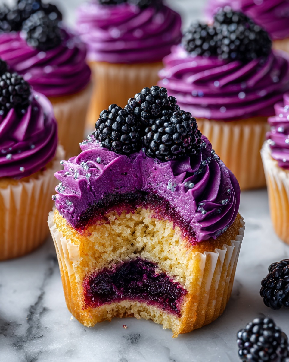 Blackberry Lime Cheesecake Cupcakes Recipe - Recipe Image