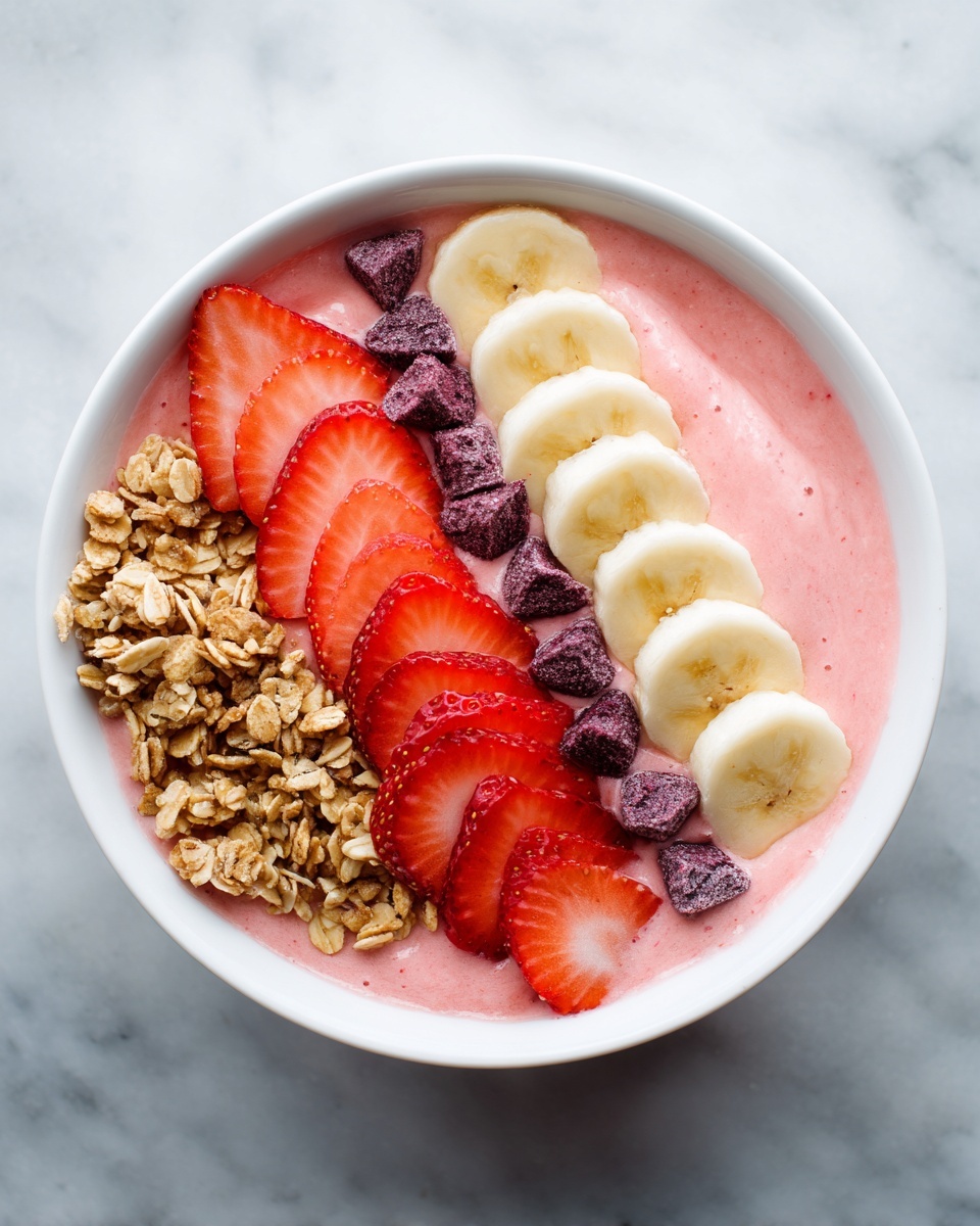 Strawberry Banana Smoothie Bowl Recipe - Recipe Image