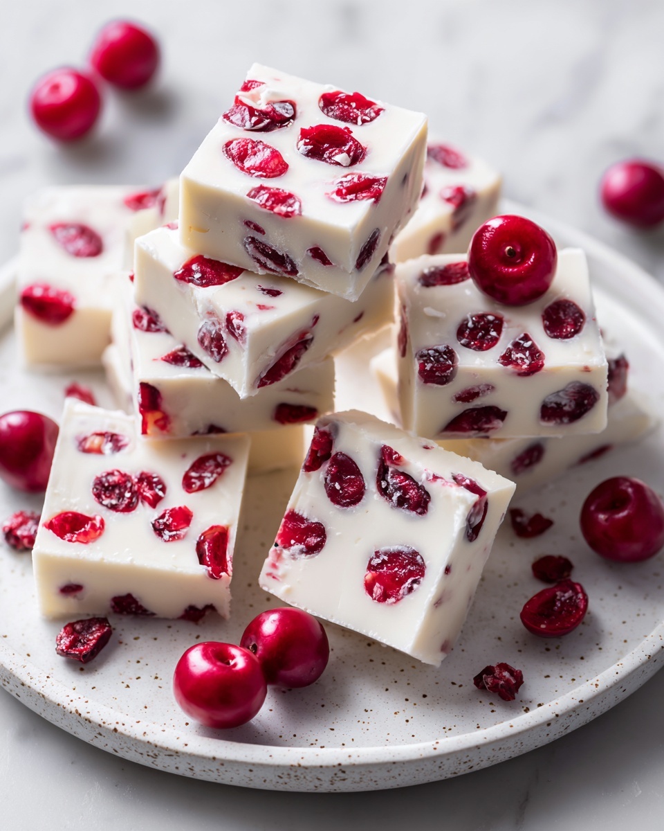White Chocolate Cherry Fudge Recipe - Recipe Image
