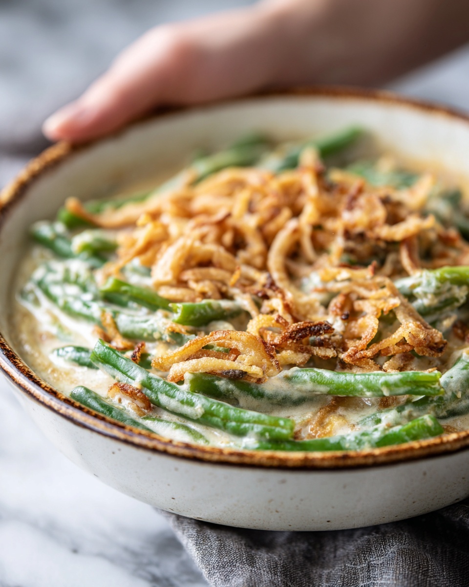 Easy Cream Cheese Green Bean Casserole Recipe - Recipe Image