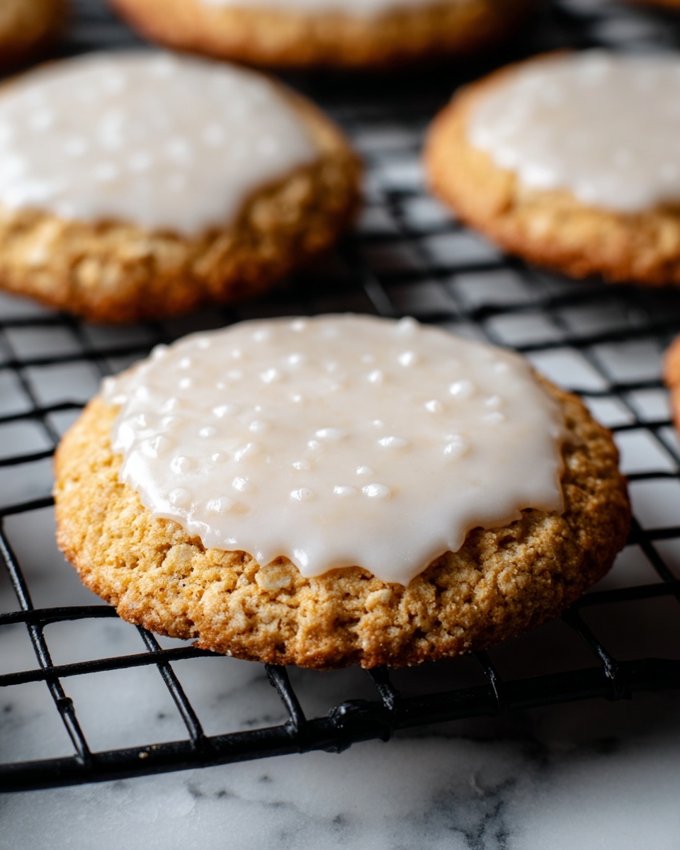 Iced Oatmeal Cookies Recipe - Recipe Image