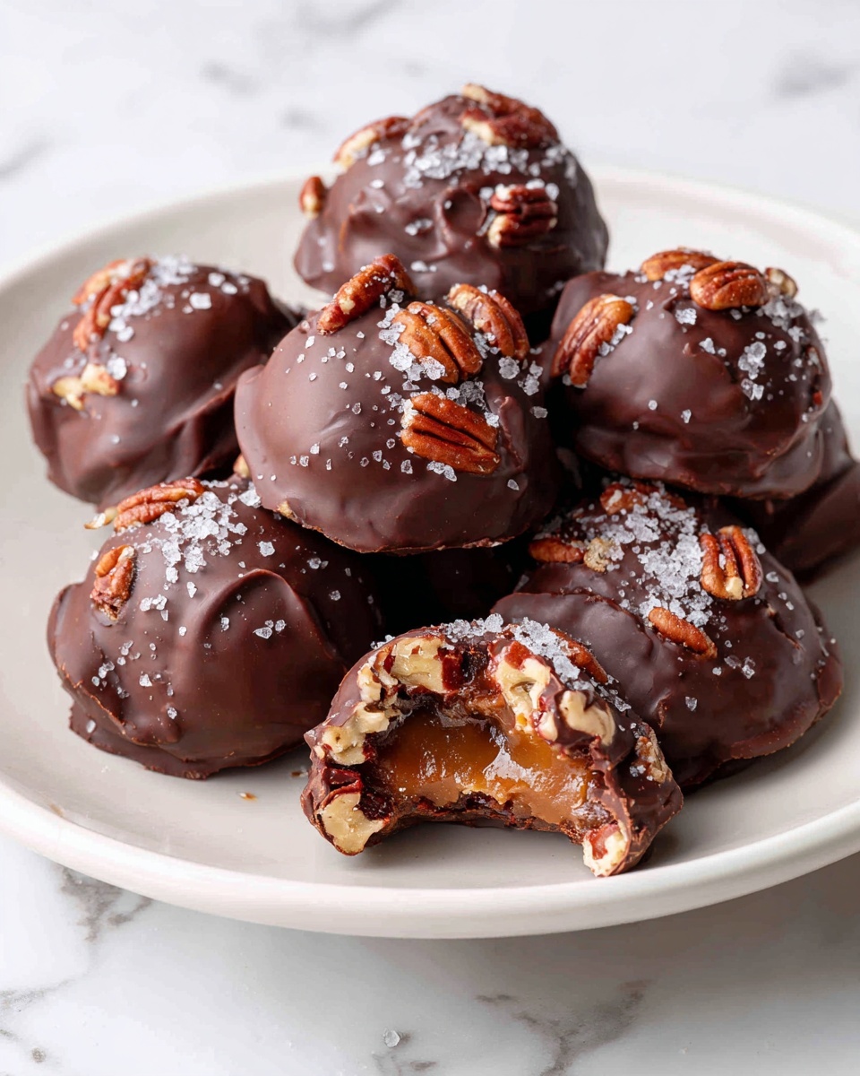 Homemade Chocolate Turtles Recipe - Recipe Image