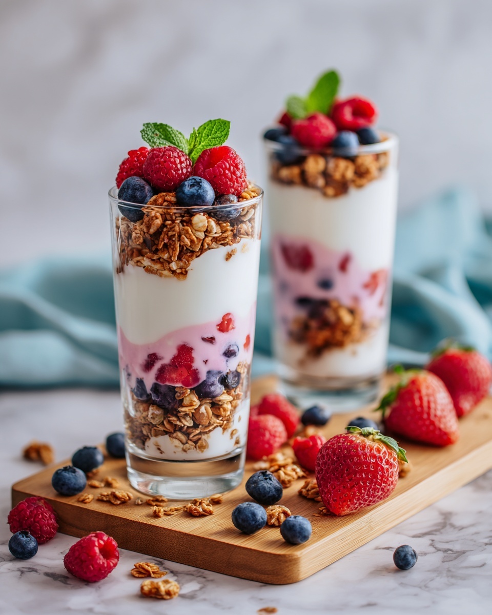 Berry Parfait with Yogurt and Granola Recipe - Recipe Image