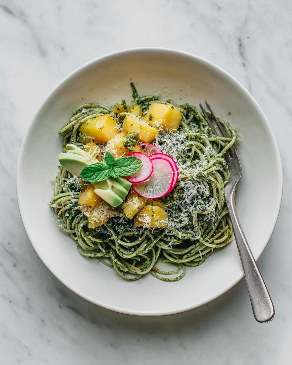 Zoodles with Avocado and Mango Sauce Recipe - Recipe Image