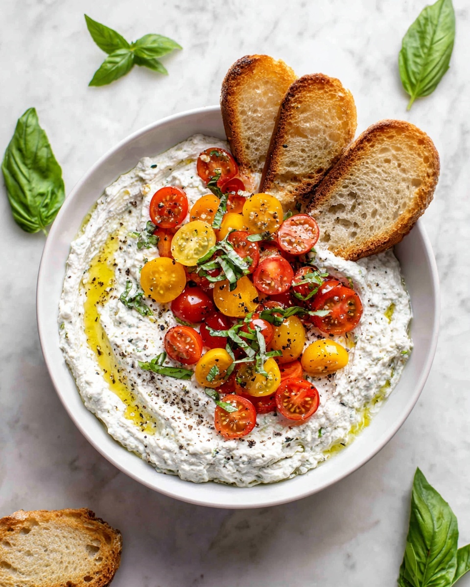Whipped Feta Bruschetta Dip Recipe - Recipe Image
