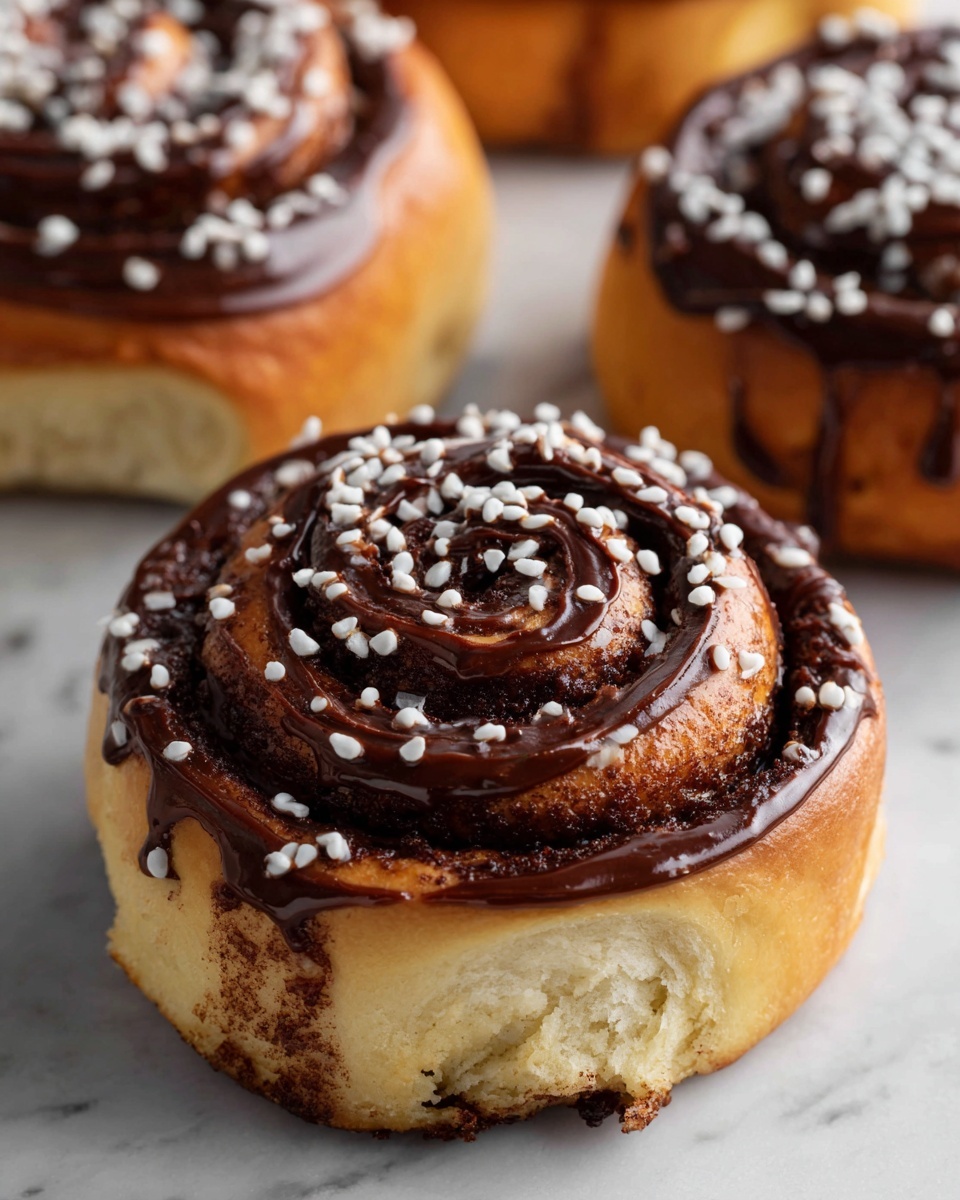 Nutella Halva Babka Buns Recipe - Recipe Image