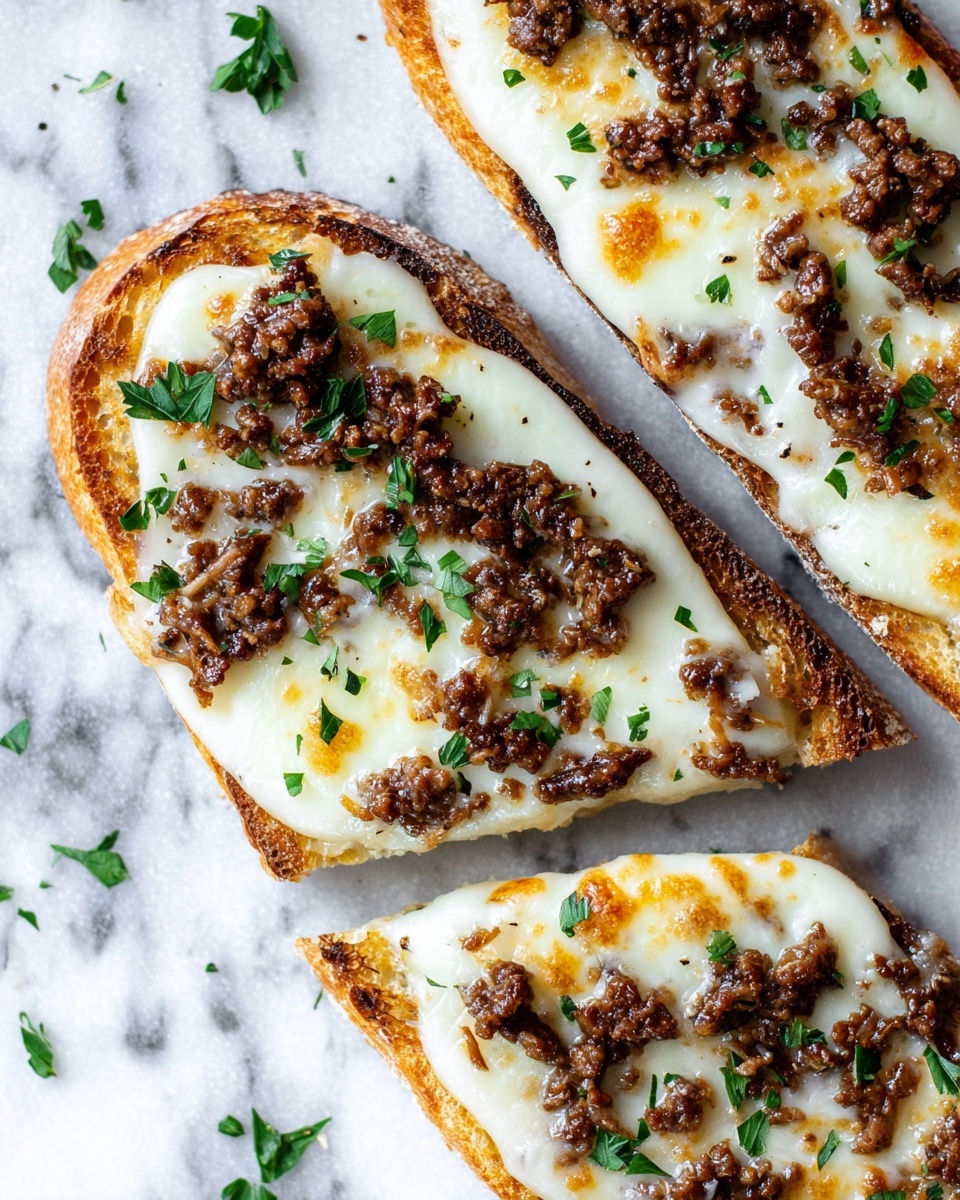 Steak Garlic Cheese Bread Recipe - Recipe Image