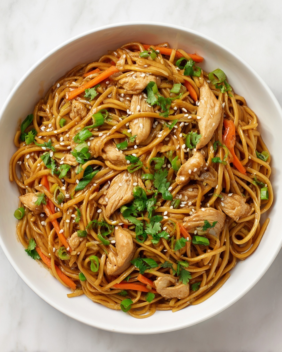 Garlic Chicken Lo Mein Recipe - Recipe Image