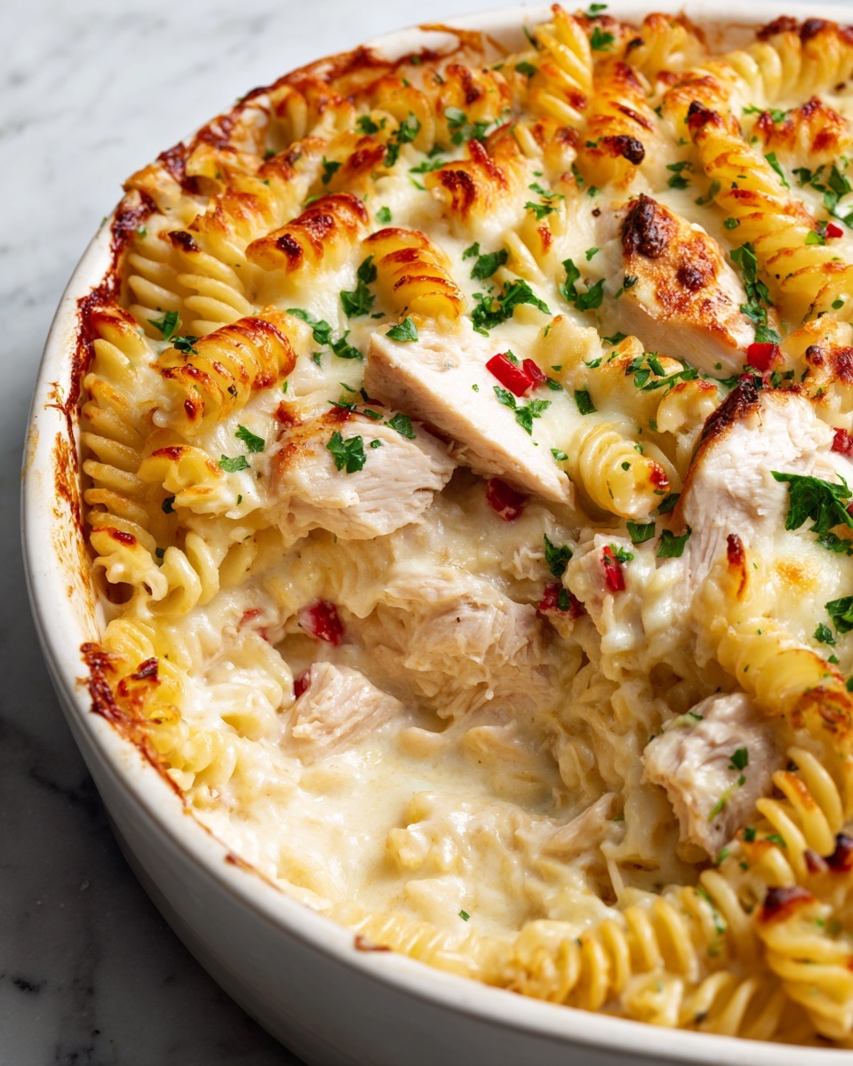 Cajun Cream Cheese Chicken Pasta Bake Recipe - Recipe Image