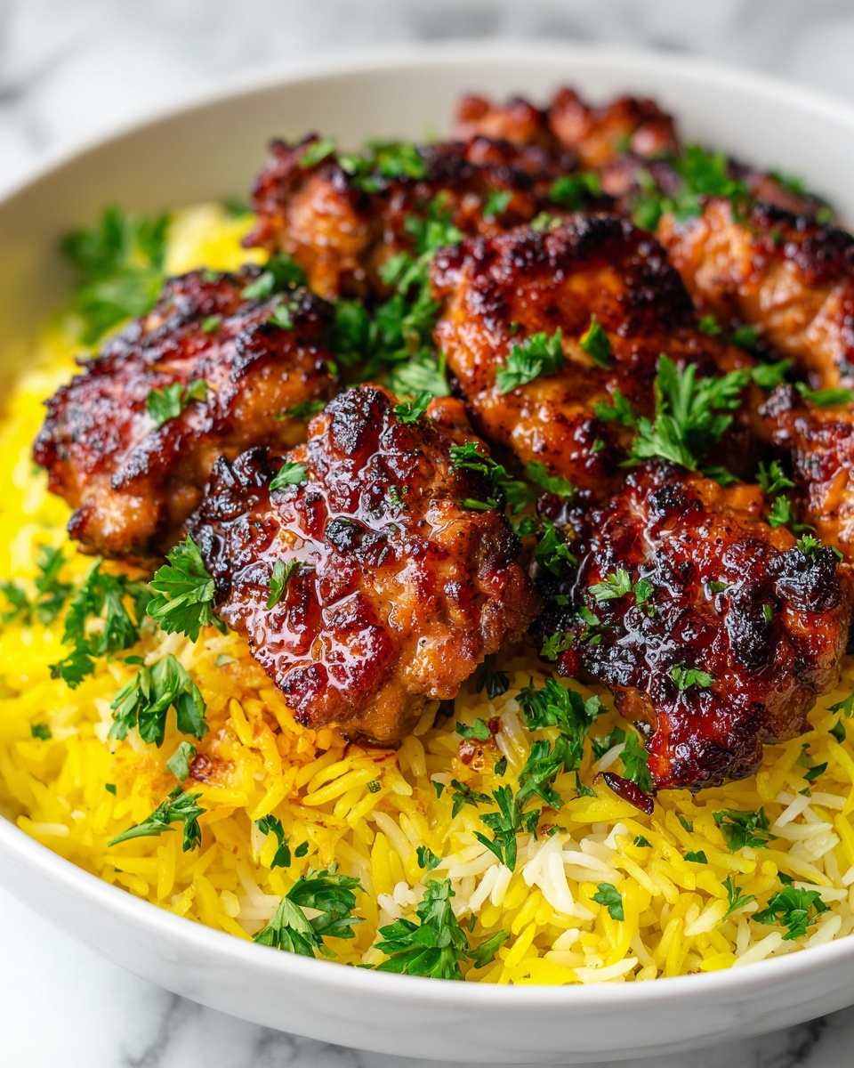 Garlic Butter Chicken with Parmesan Rice Recipe - Recipe Image