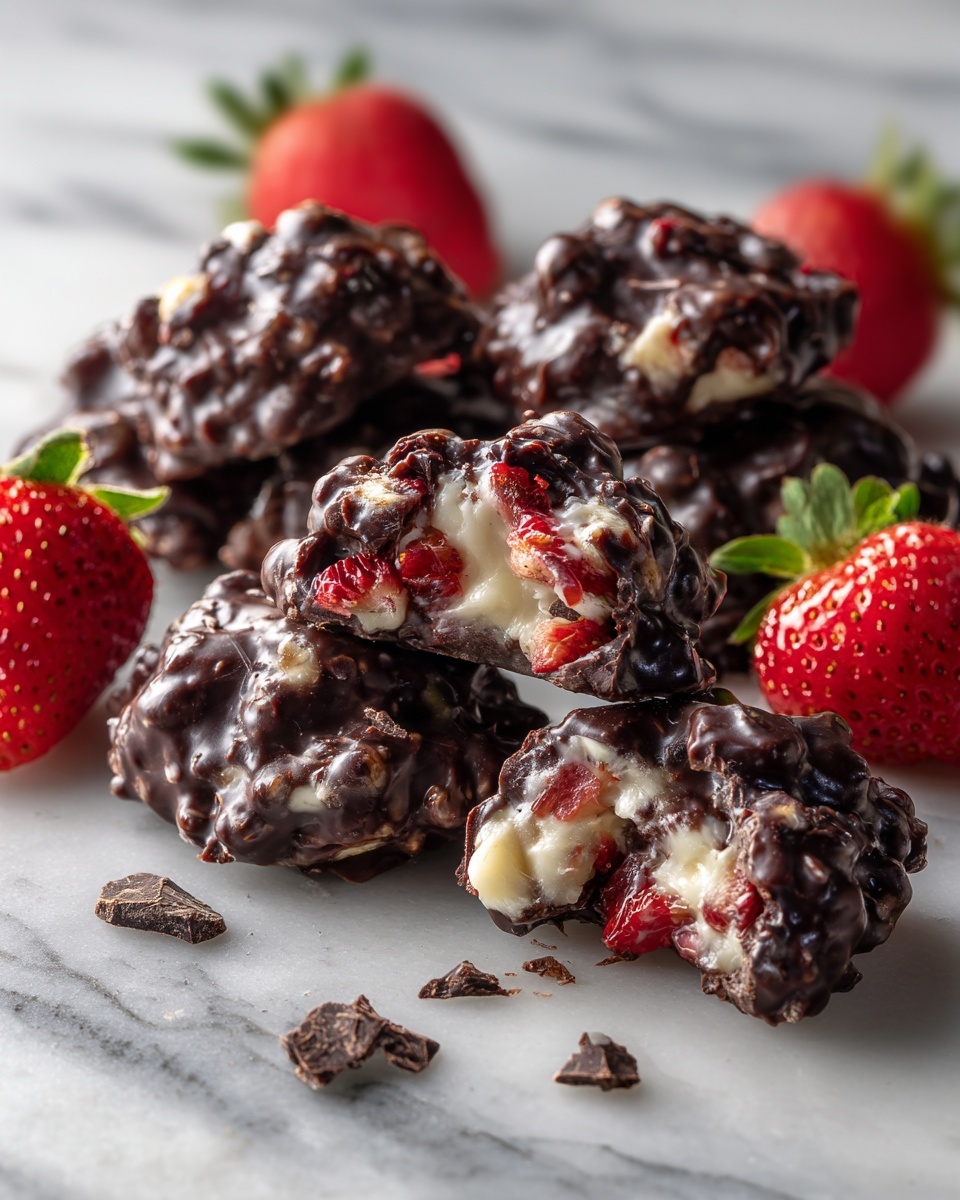 Chocolate-Covered Strawberry Yogurt Clusters Recipe - Recipe Image