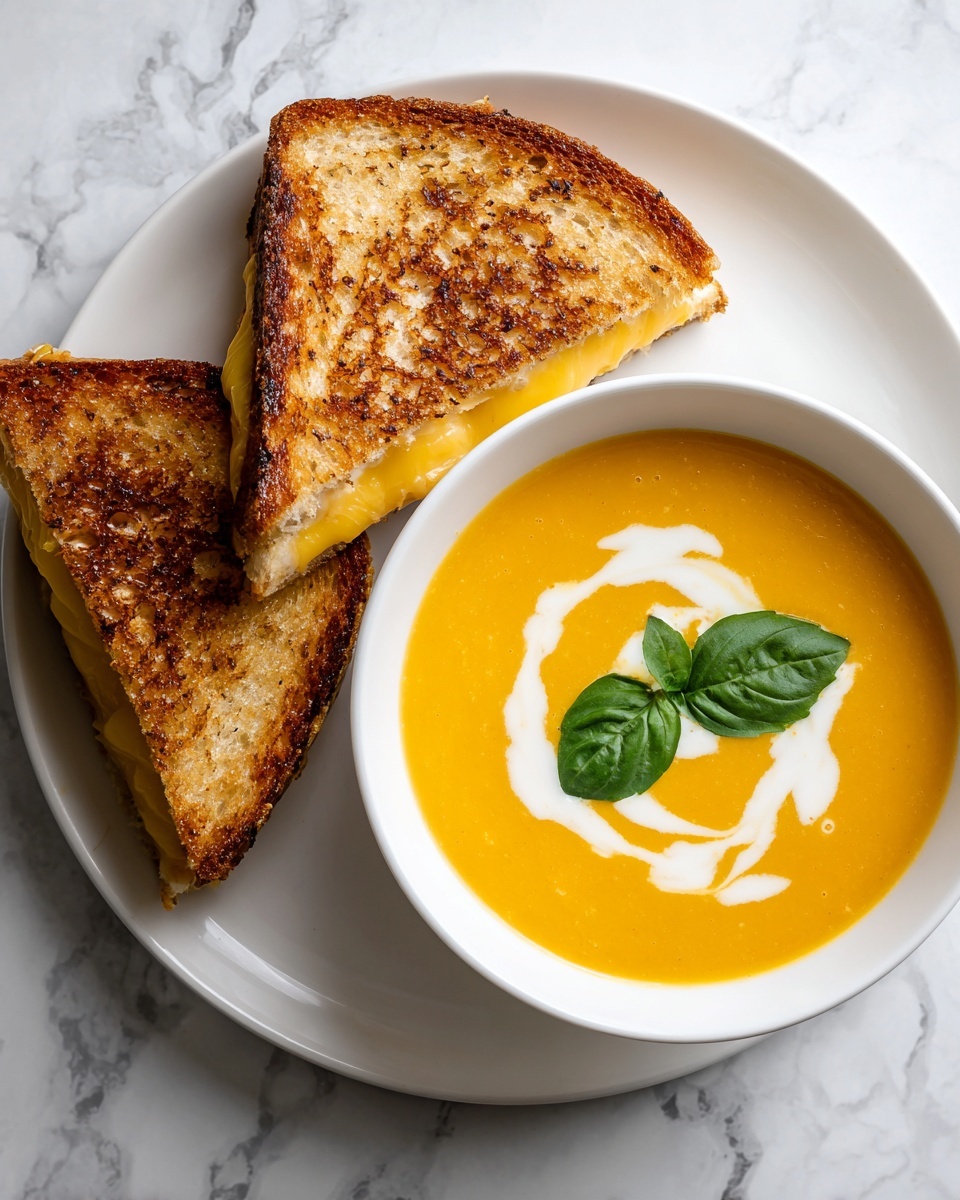 Easy Tomato Soup with Grilled Cheese Recipe - Recipe Image