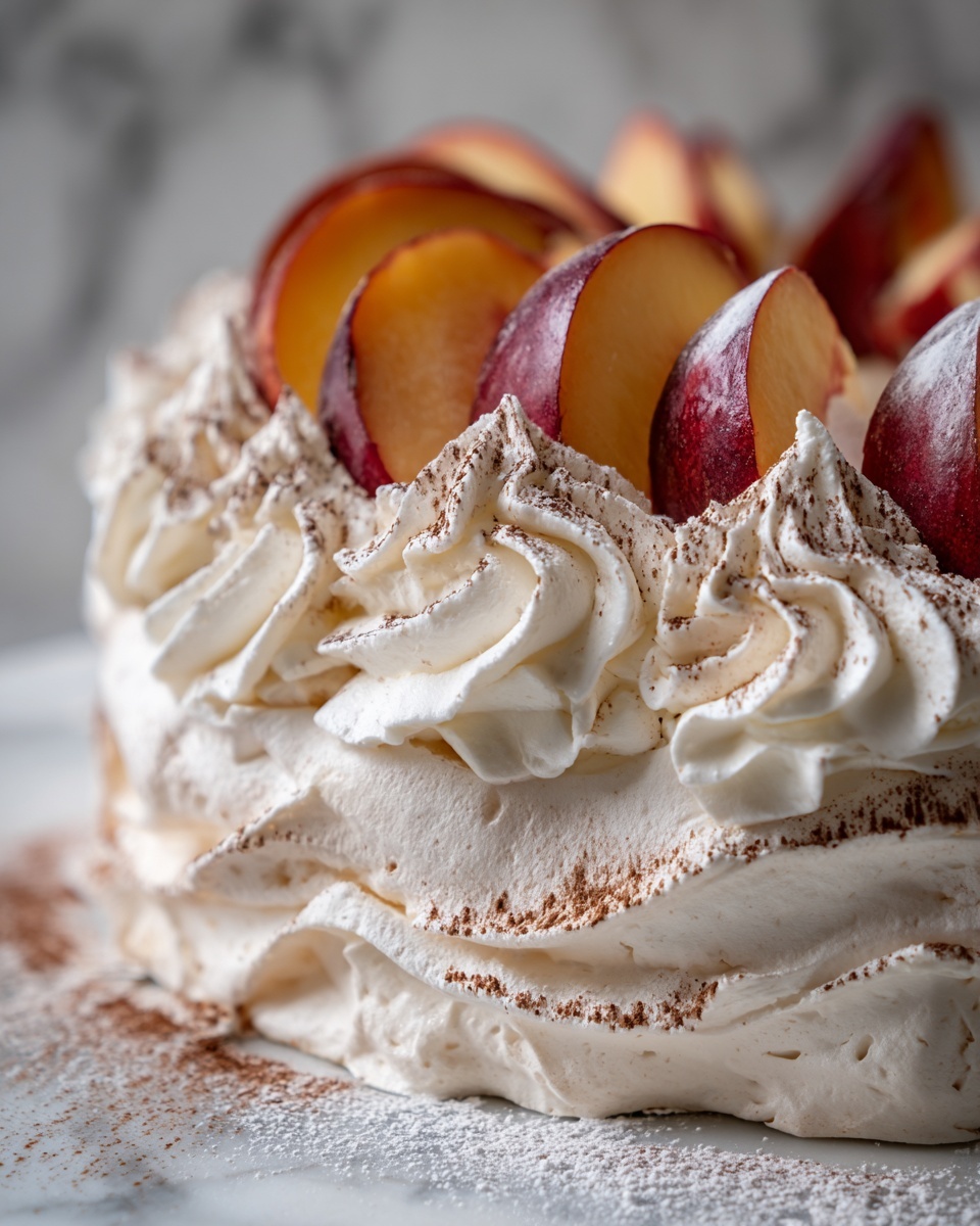 Peaches and Cream Punch Bowl Cake Recipe - Recipe Image