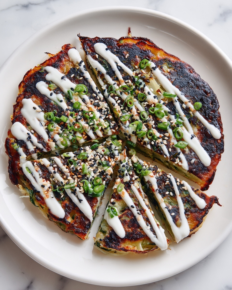 Okonomiyaki: Japanese Cabbage Pancake Recipe - Recipe Image