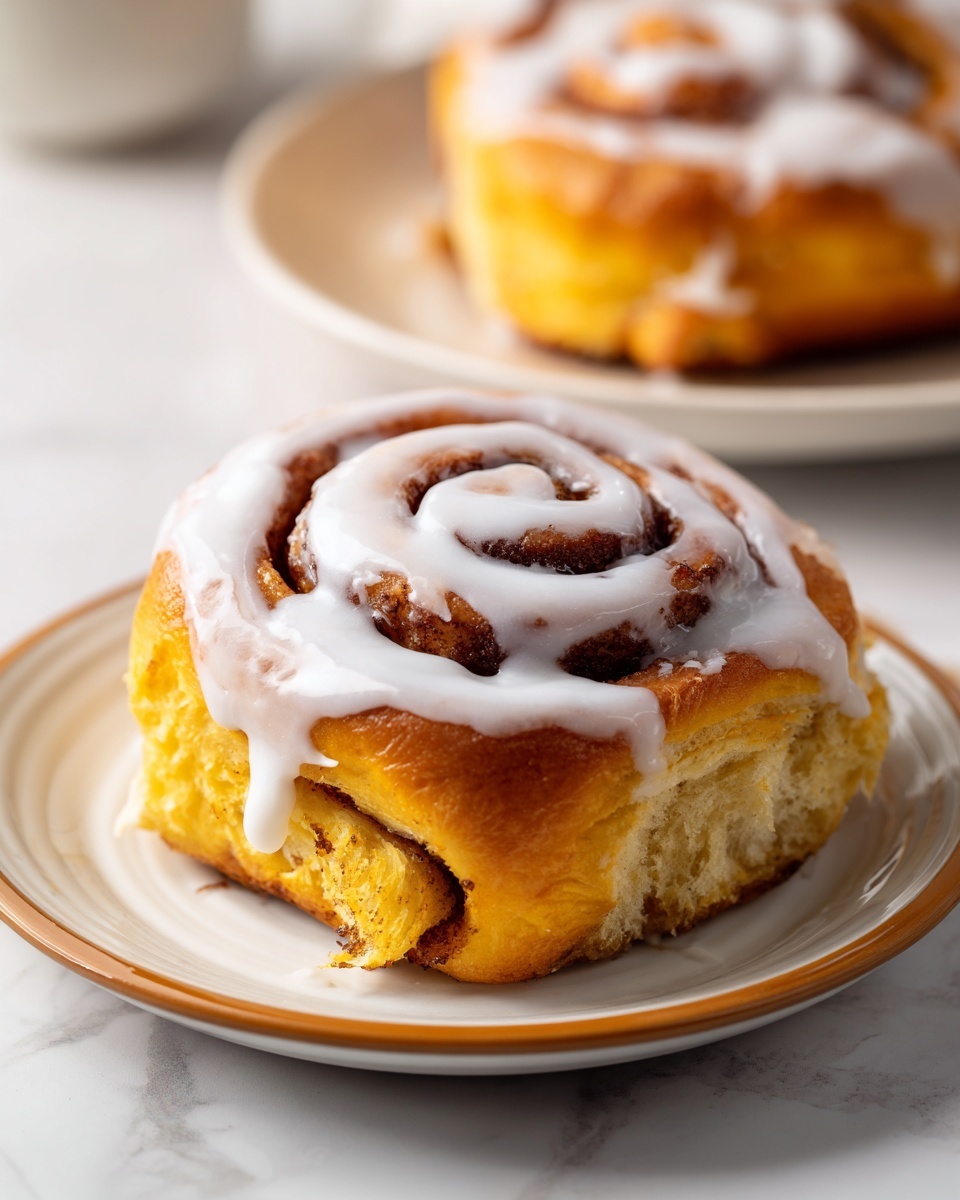 Pumpkin Cinnamon Rolls with Cream Cheese Frosting Recipe - Recipe Image