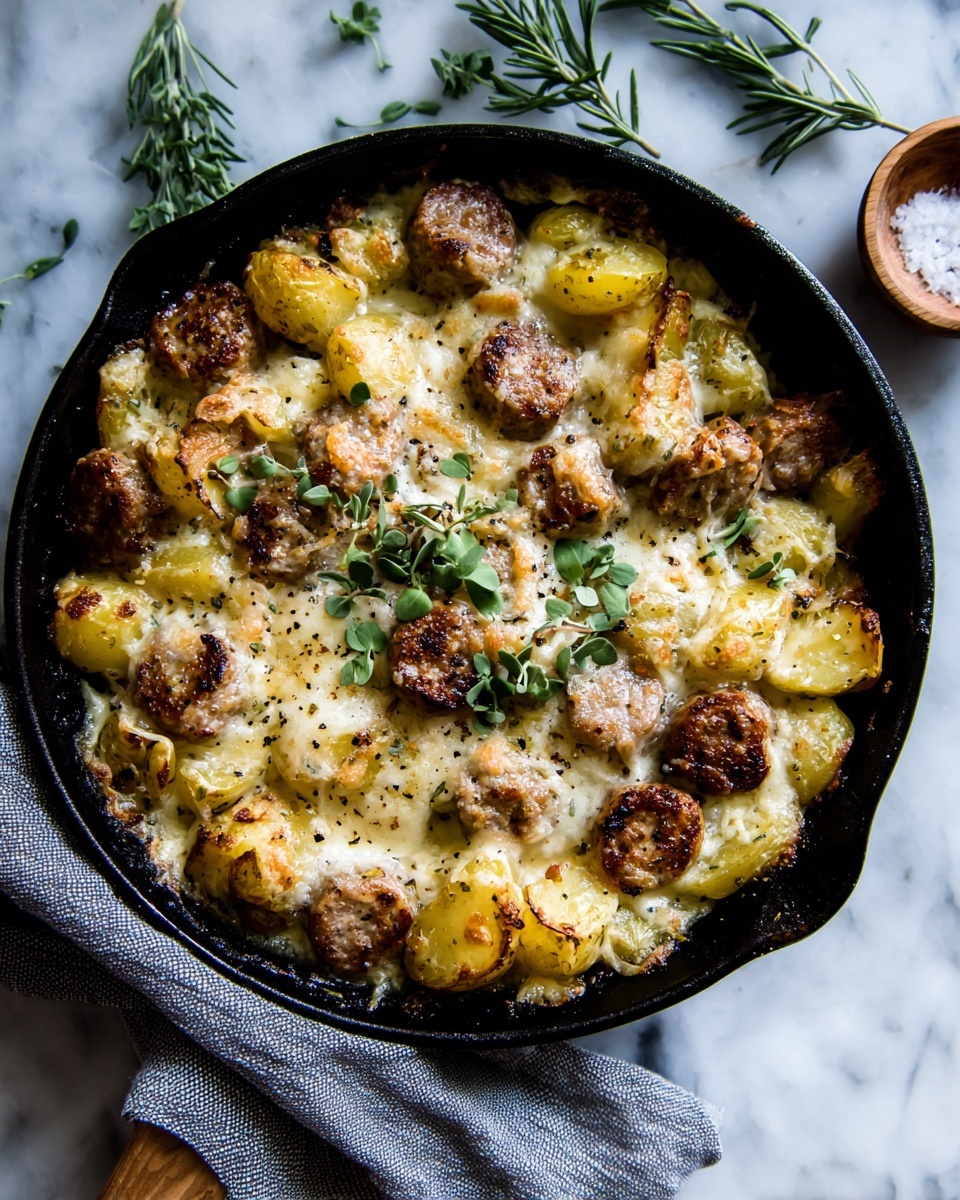 Cheesy Ranch Potatoes and Smoked Sausage Recipe - Recipe Image