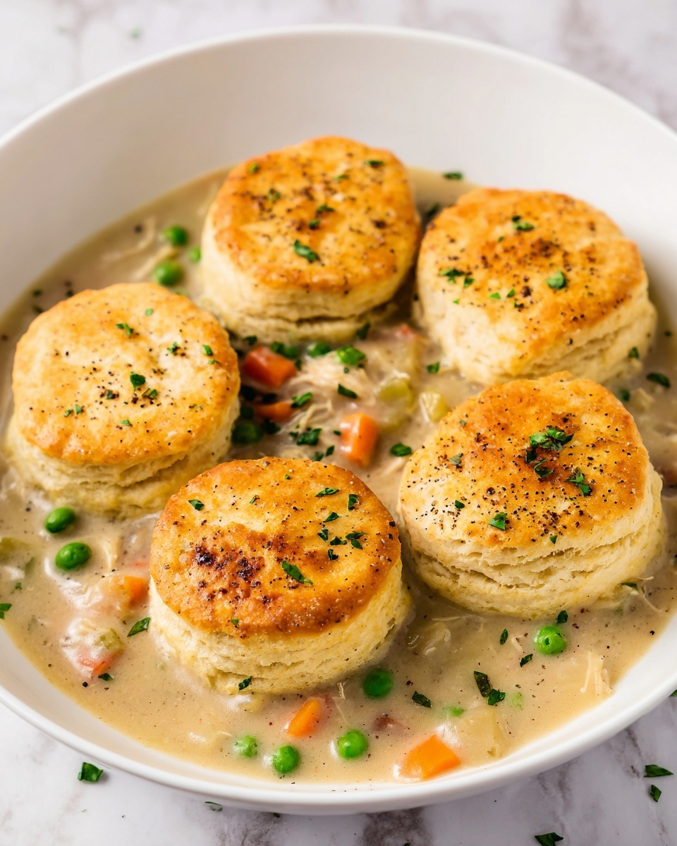 Chicken Pot Pie with Biscuit Topping Recipe - Recipe Image