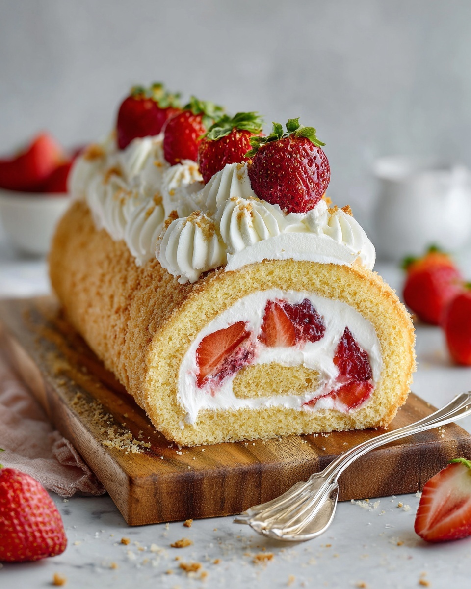 Strawberry Shortcake Cheesecake Rolls Recipe - Recipe Image