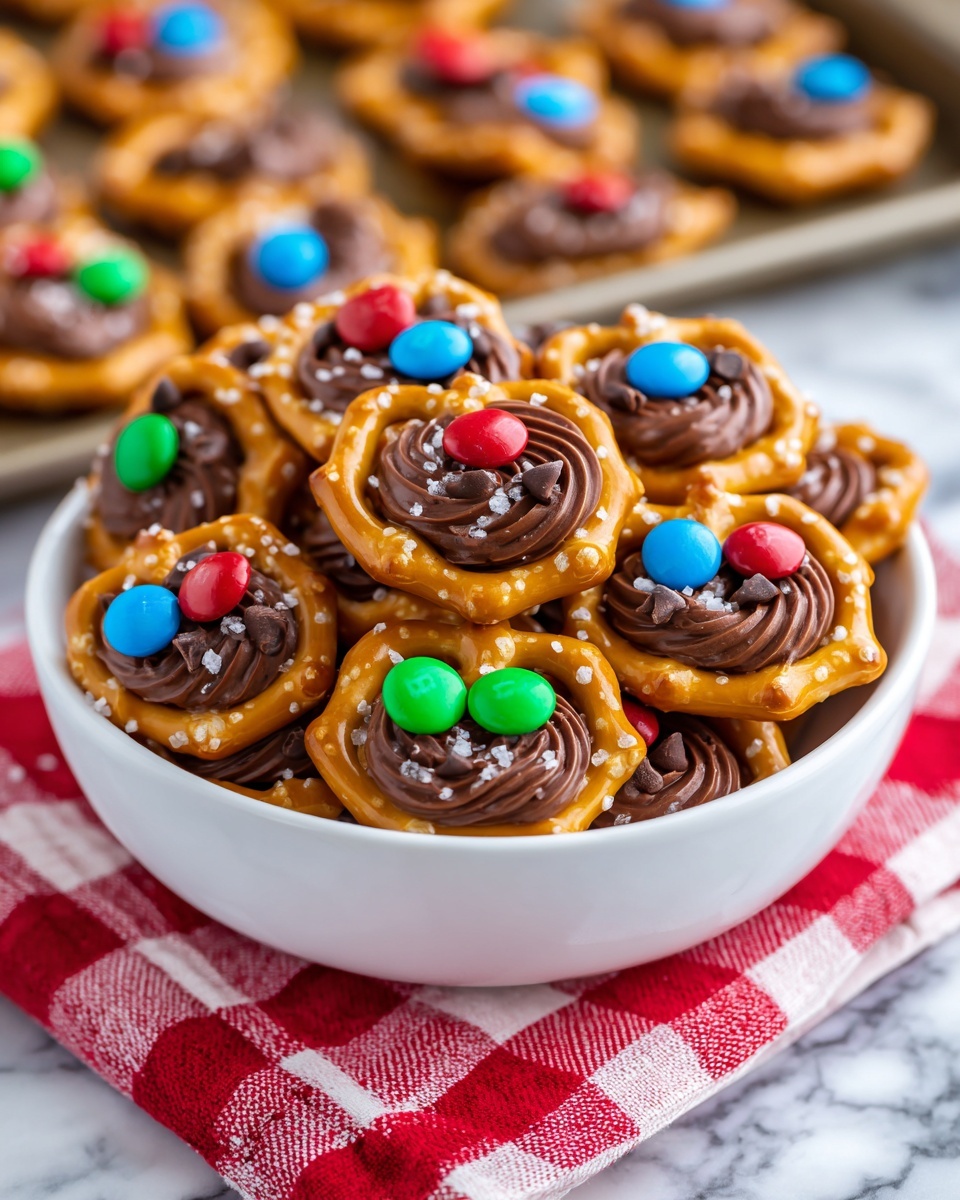 Rolo Pretzels with M&M Candies Recipe - Recipe Image