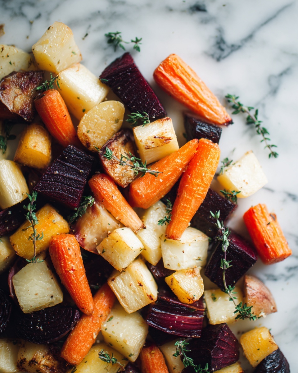 Roasted Root Vegetables with Herbs and Balsamic Glaze Recipe - Recipe Image