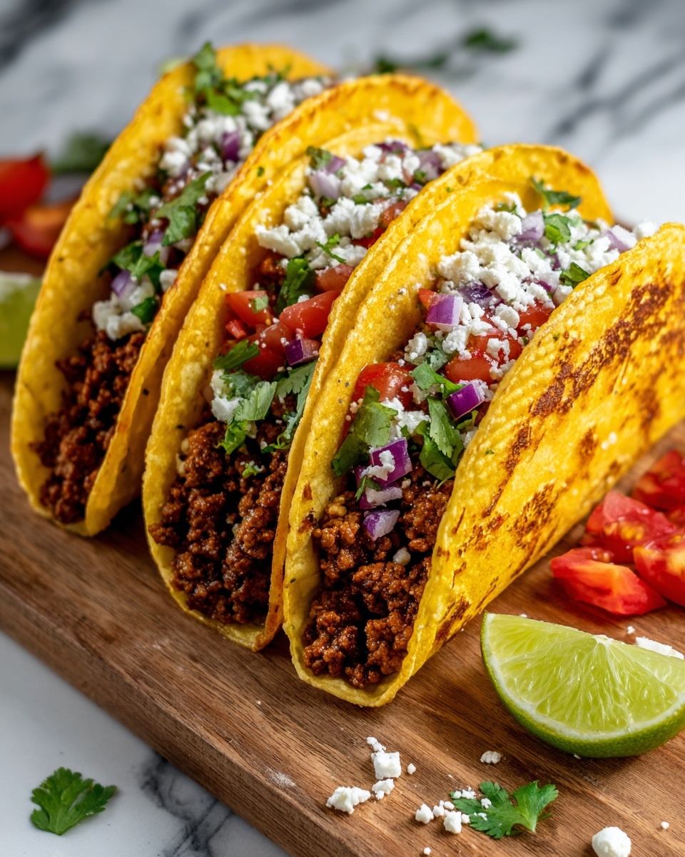 Crispy Ground Beef Tacos Recipe - Recipe Image