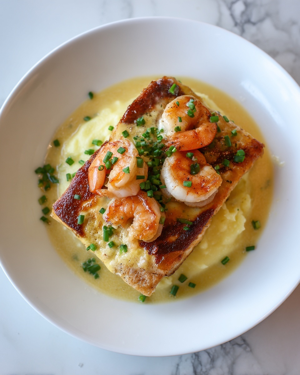 Red Snapper and Shrimp with Creamy Cajun Grits Recipe - Recipe Image